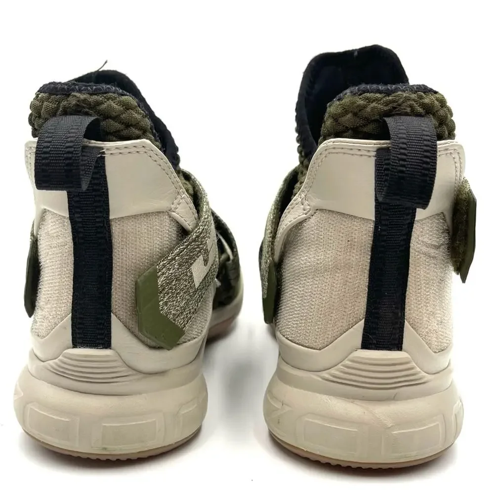 NIKE LeBron Soldier XII EP Olive Canvas High Cut A02609-300 size 7.5 basketball